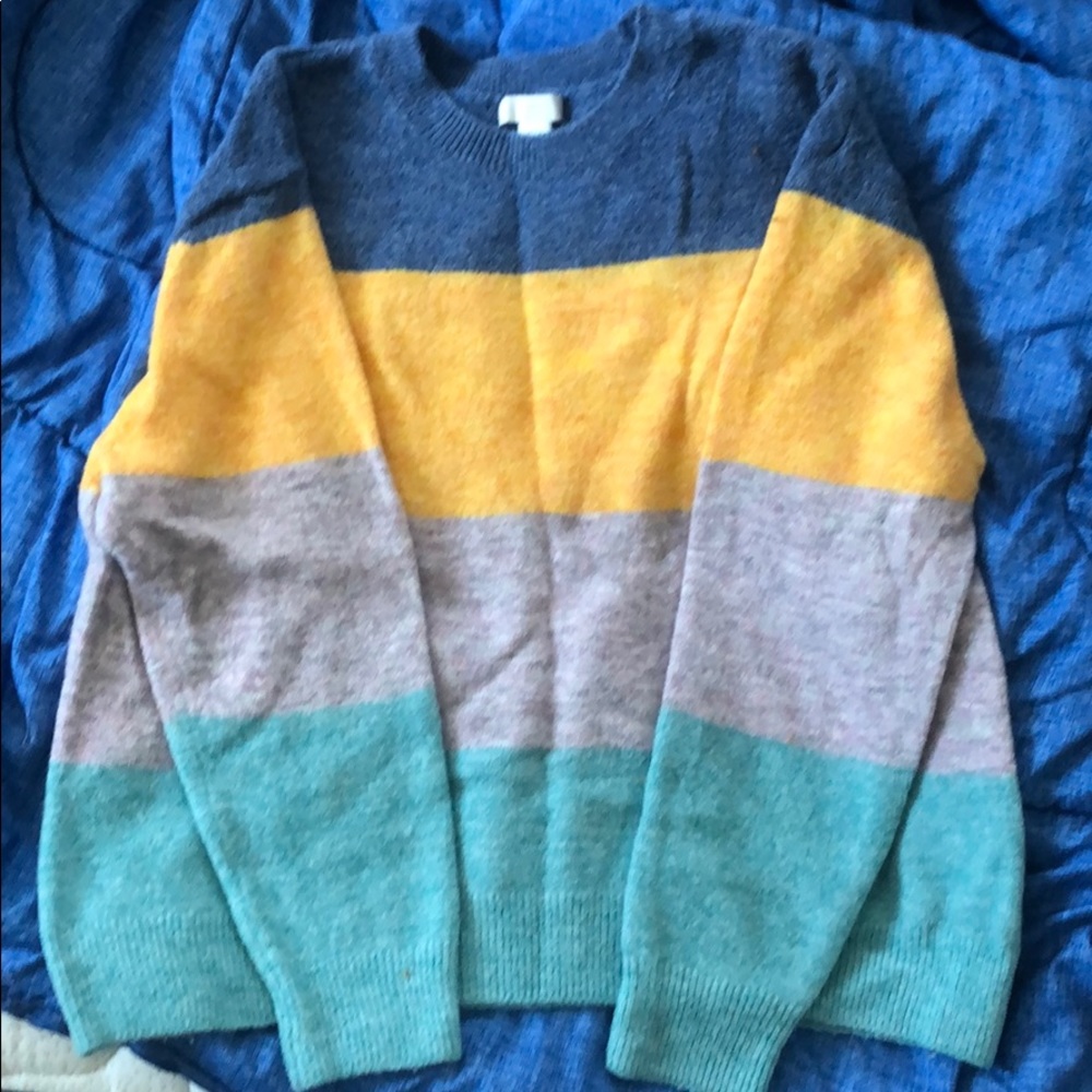 Striped sweater.